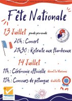 Affiche Fête Nationale Vendres 2023 © OT La Domitienne
