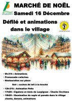Affiche marché de Noël 2023 Lespignan © Lespignan info