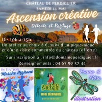 Affiche Ascension Créative - Château de Perdiguier 11 mai 2024 - Laure Guinot © Château de Perdiguier